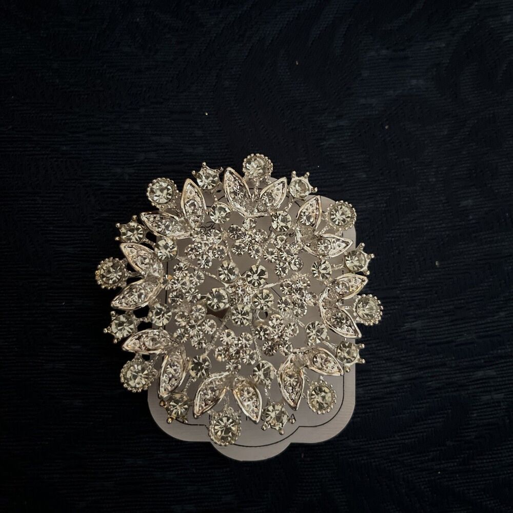 EVER FAITH Women's Austrian Crystal Elegant Flower Leaf Bridal Corsage Brooch...